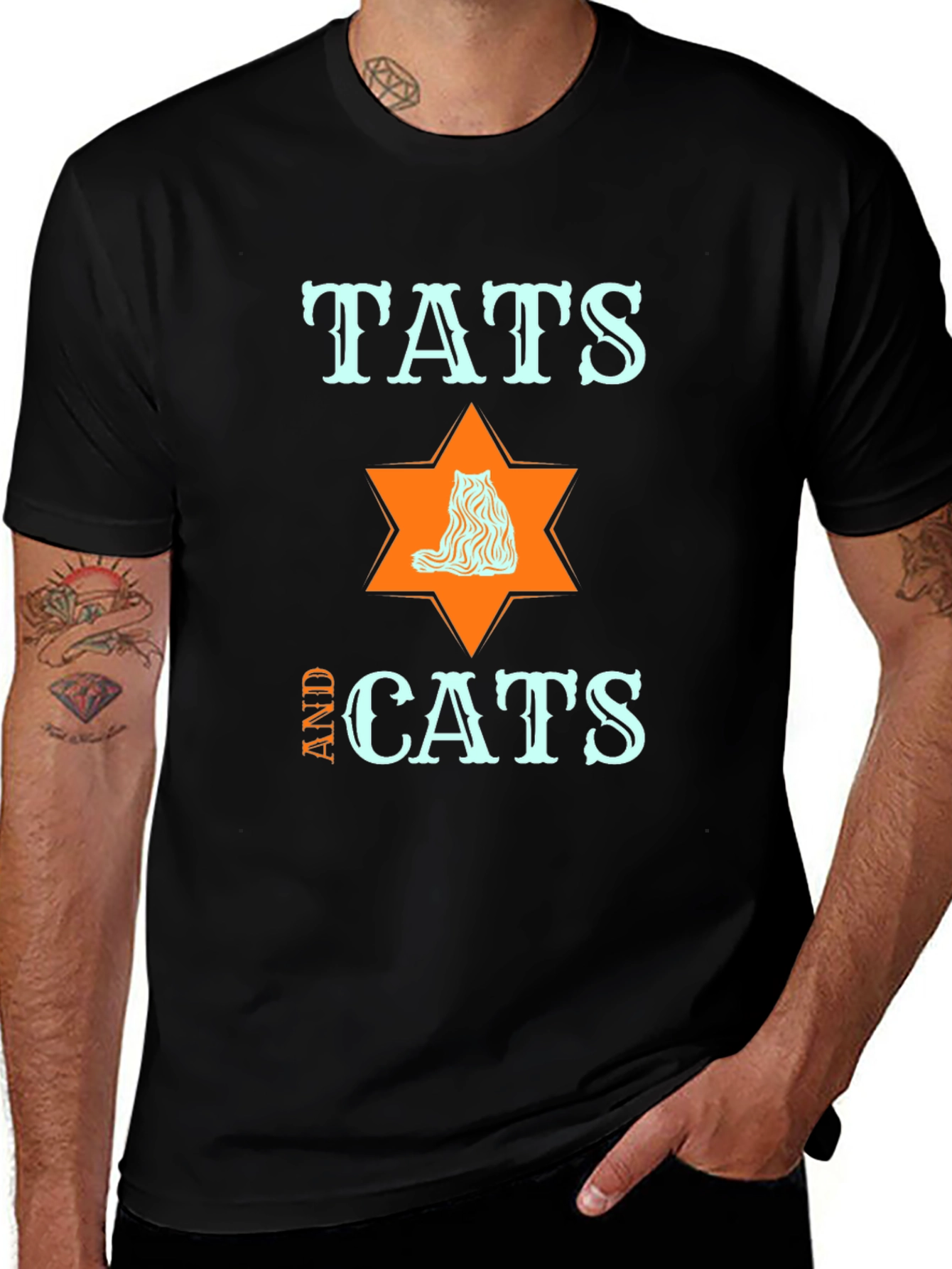 Tats and Cats Graphic T-Shirt