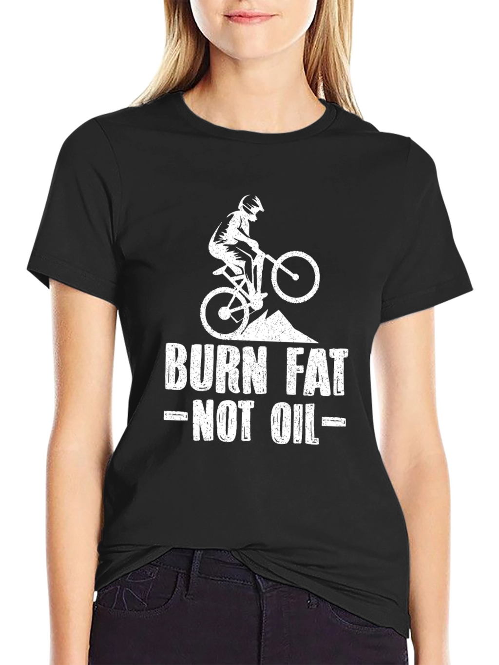 Burn Fat Not Oil T-Shirt - Mountain Biking Tee