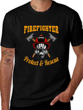 Firefighter Protect & Rescue Graphic Tee