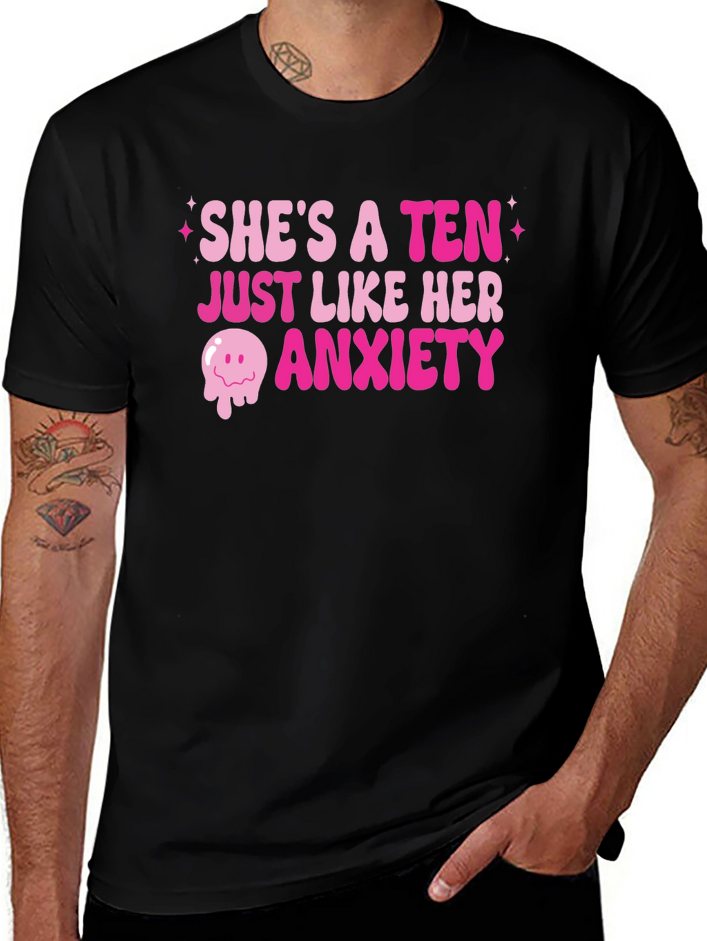 Shes a Ten Anxiety Graphic T-Shirt