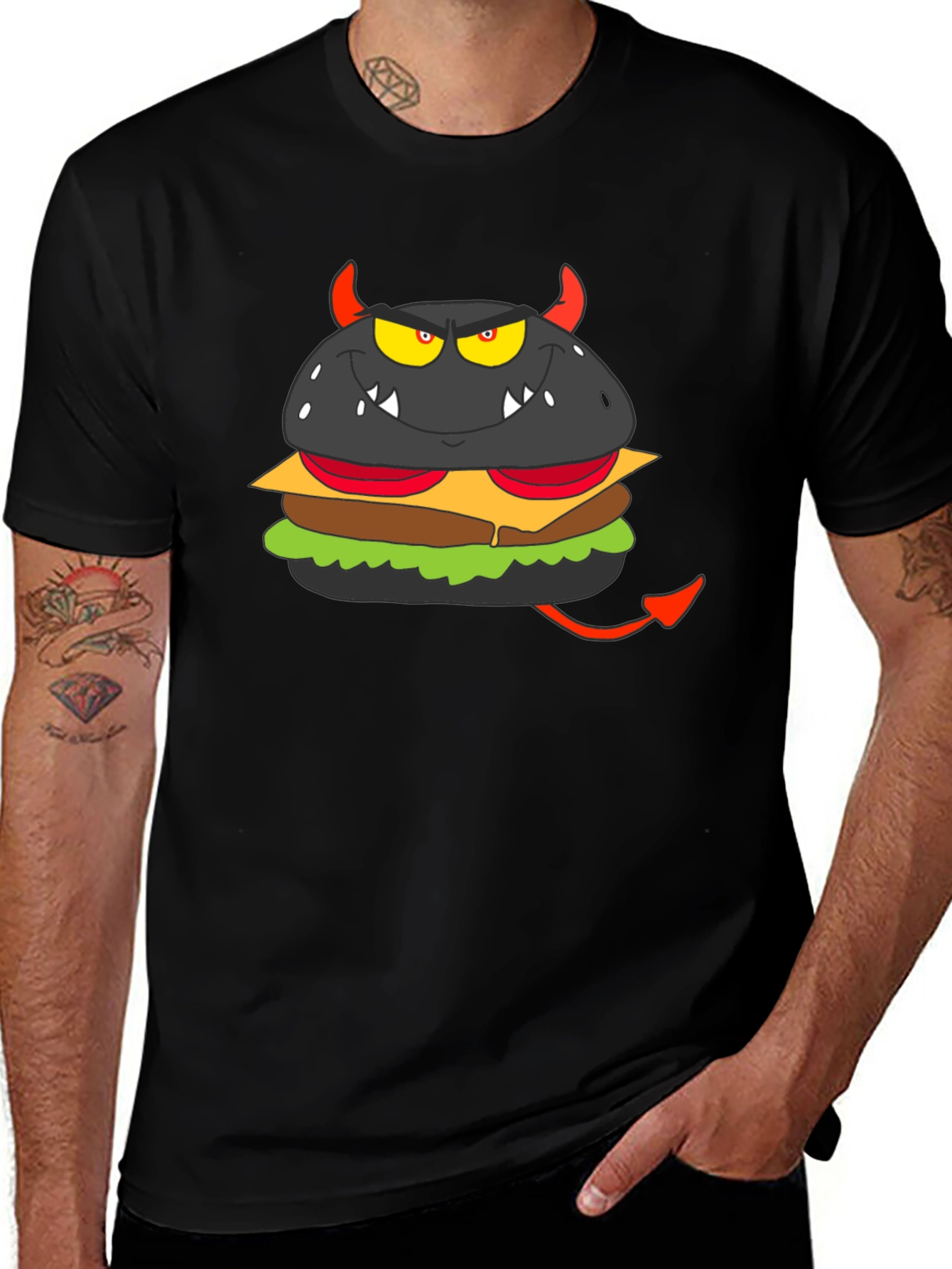 Devil Burger Graphic Tee - Black
