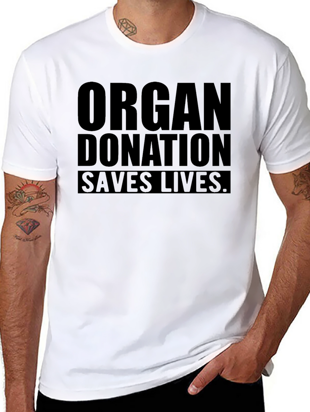 Organ Donation Saves Lives - Black Graphic Tee