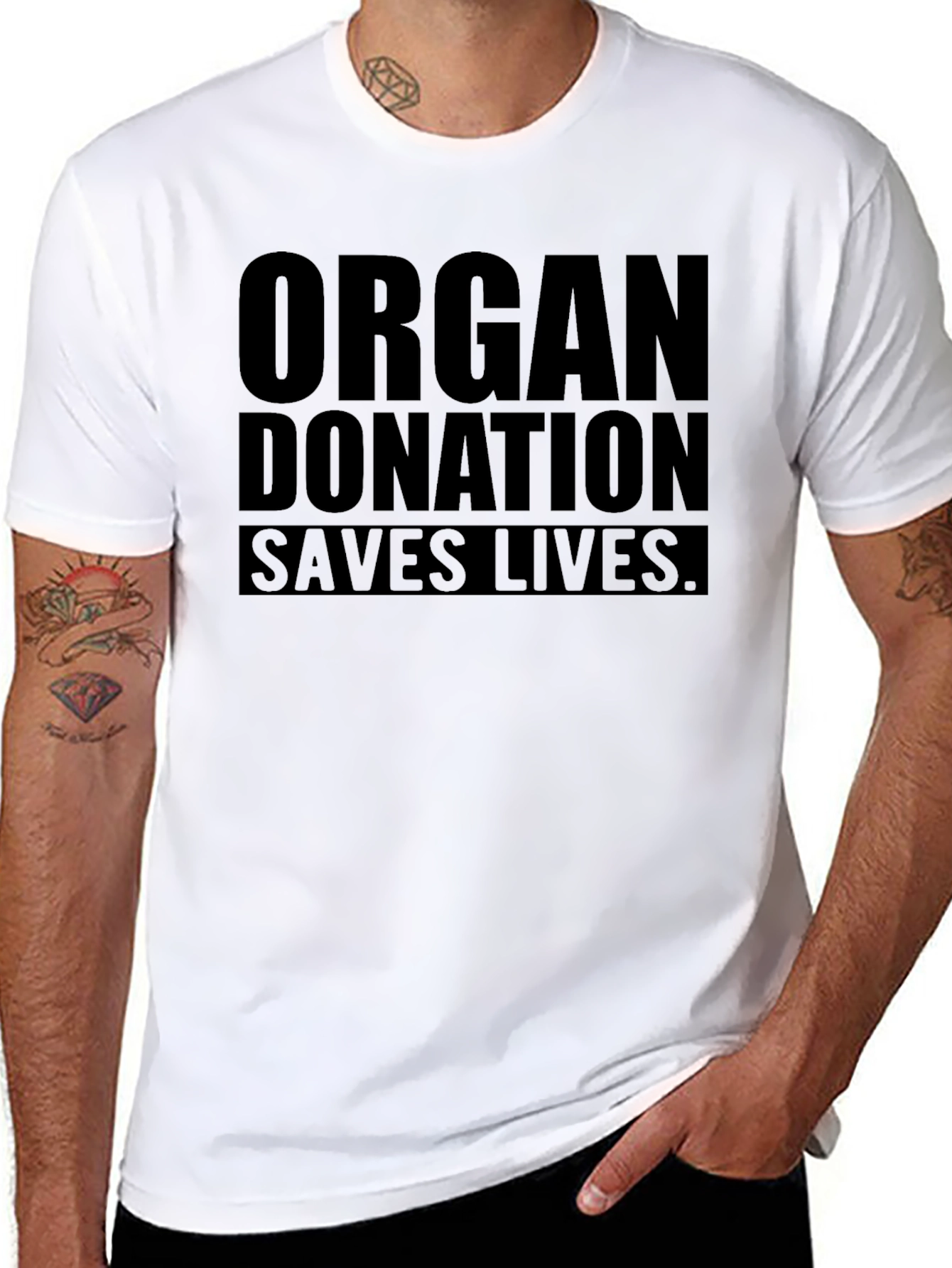 Organ Donation Saves Lives - Black Graphic Tee