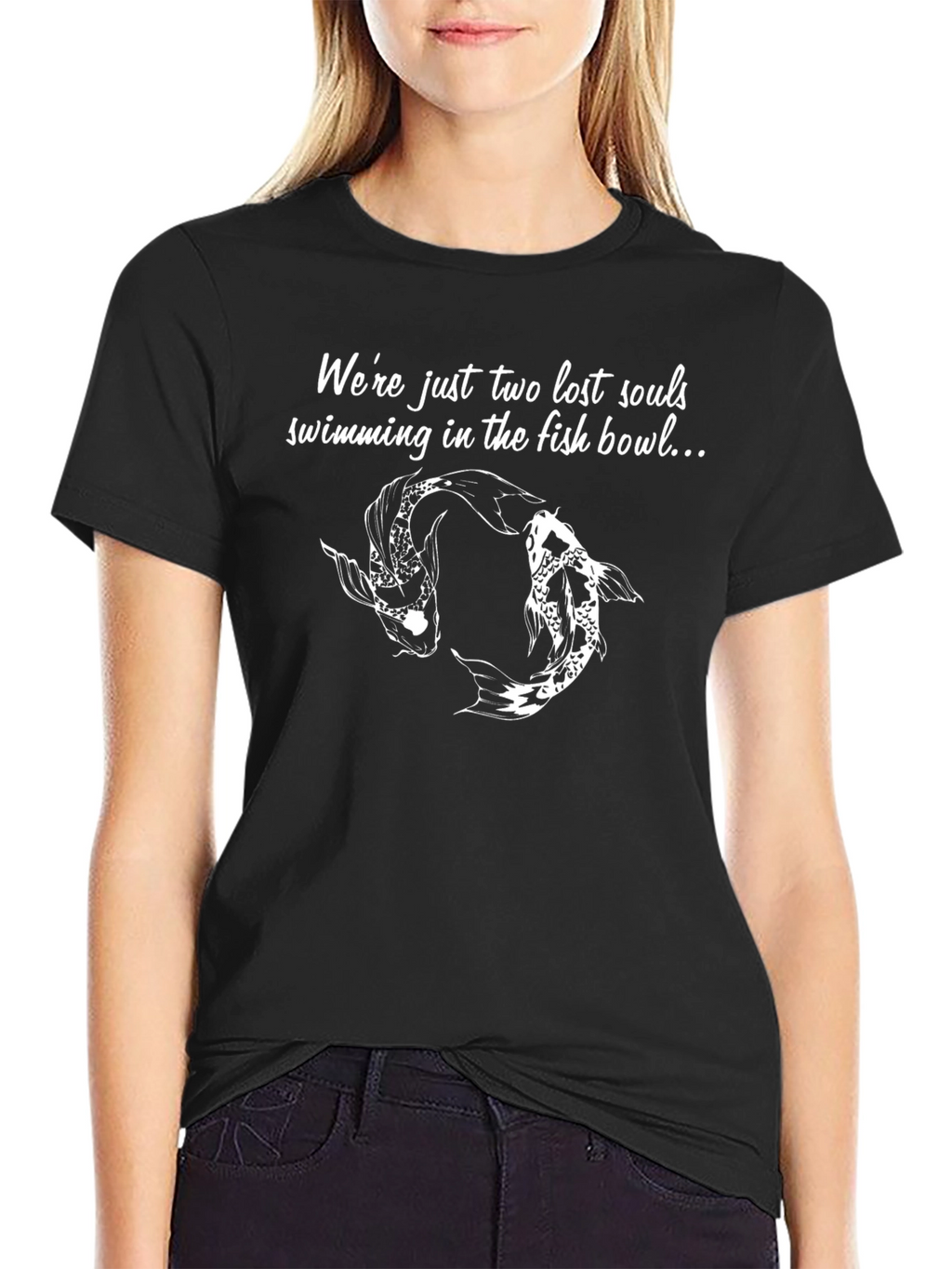 Lost Souls Koi Fish Graphic Tee - Black