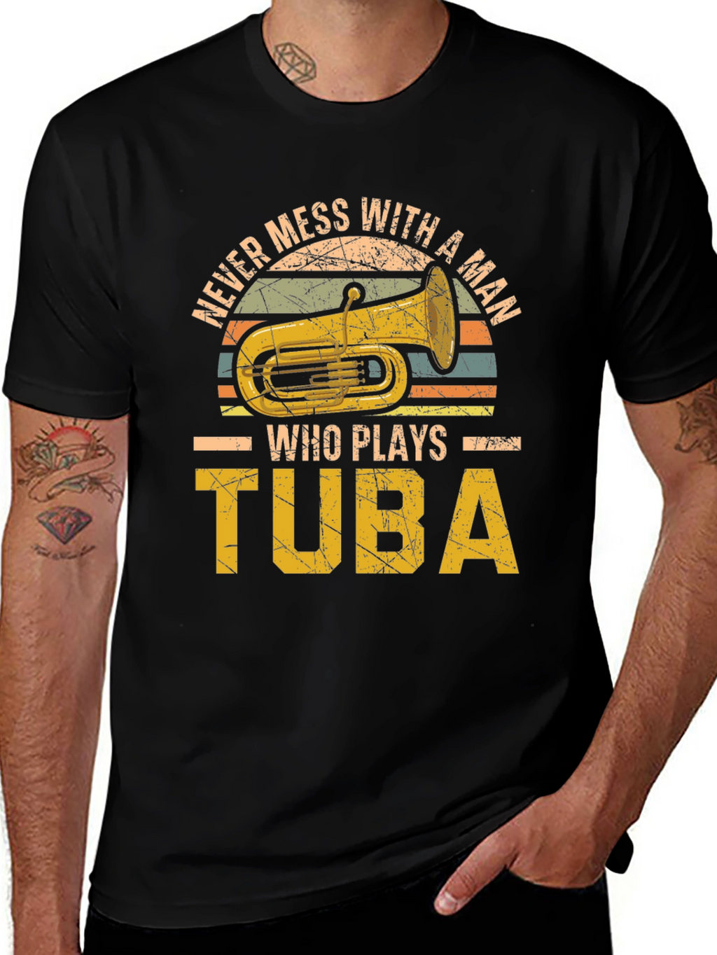 Tuba Player Graphic Tee - Musician T-Shirt