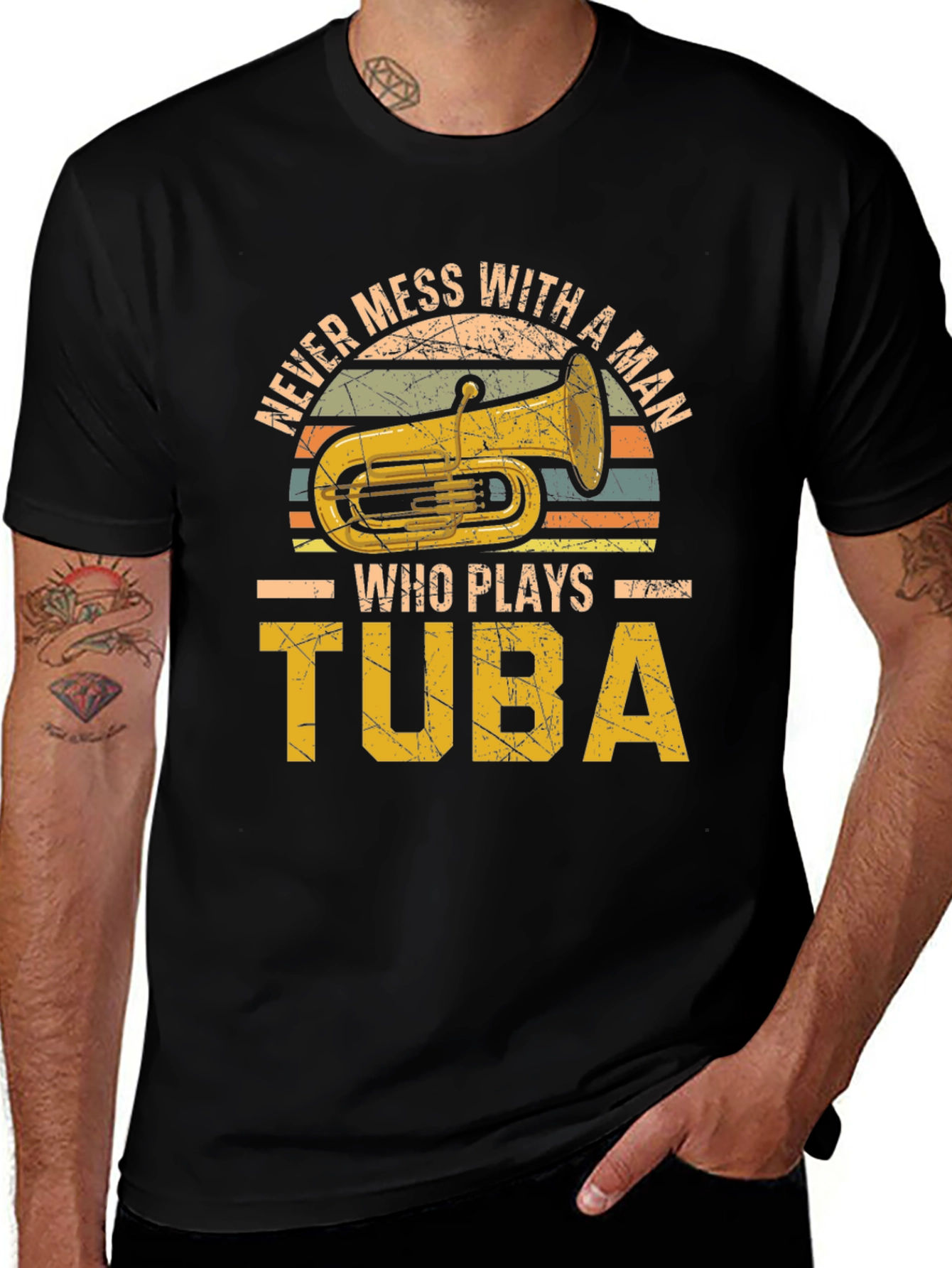 Tuba Player Graphic Tee - Musician T-Shirt