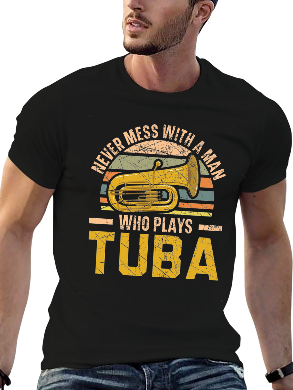 Tuba Player Graphic Tee - Musician T-Shirt