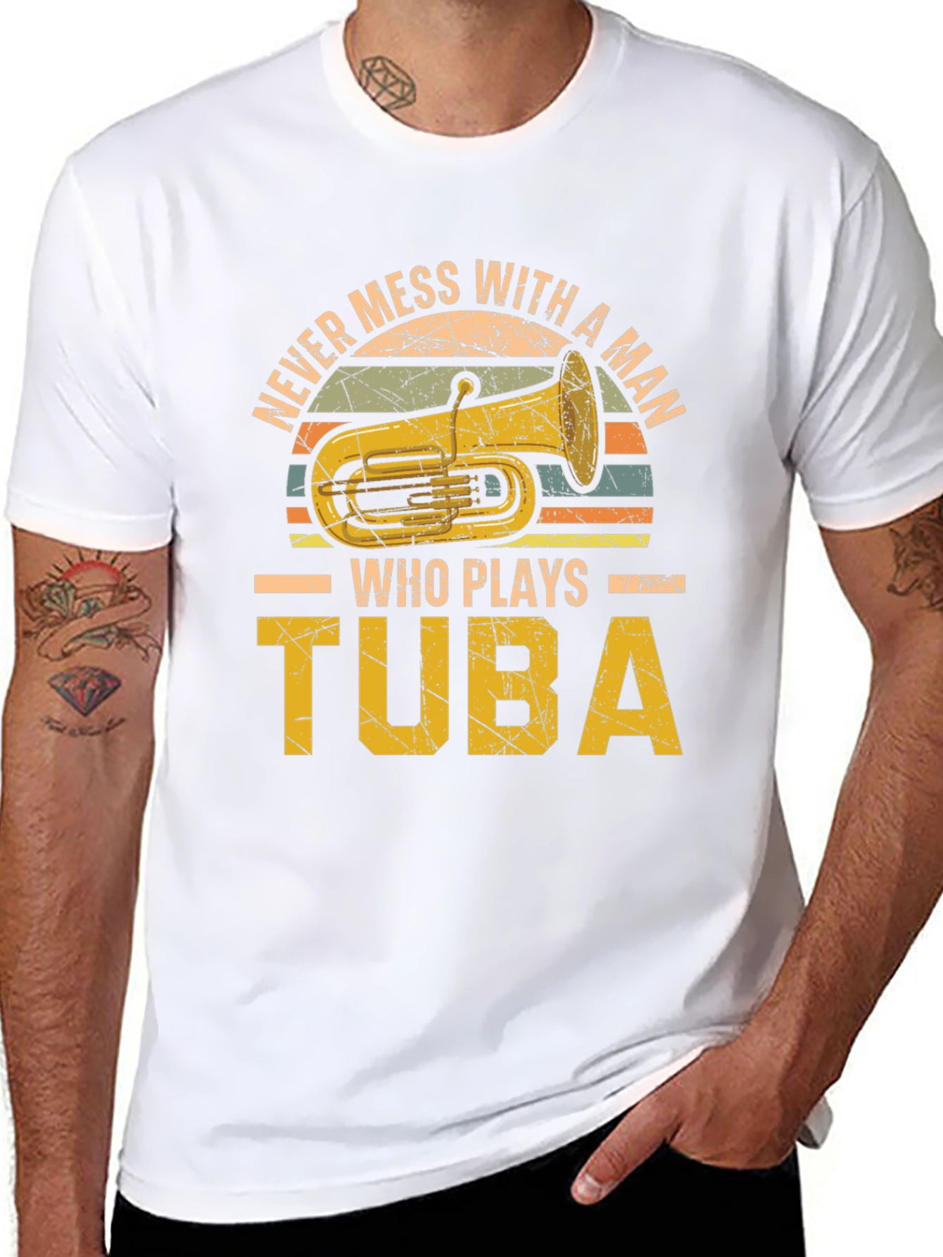Tuba Player Graphic Tee - Musician T-Shirt
