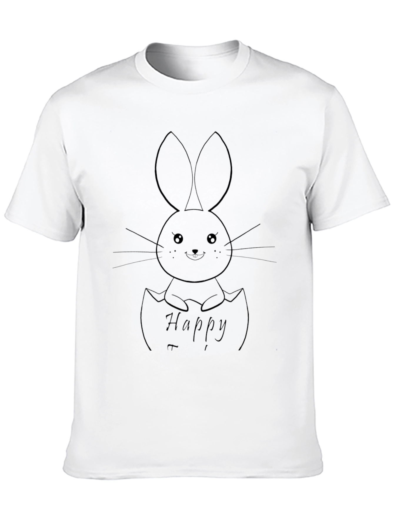 Happy Easter Bunny Egg T-Shirt - Black
