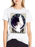 Moon Fairy Graphic Tee - Mystical Style
