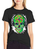 Neon Skull Headphones Graphic Tee