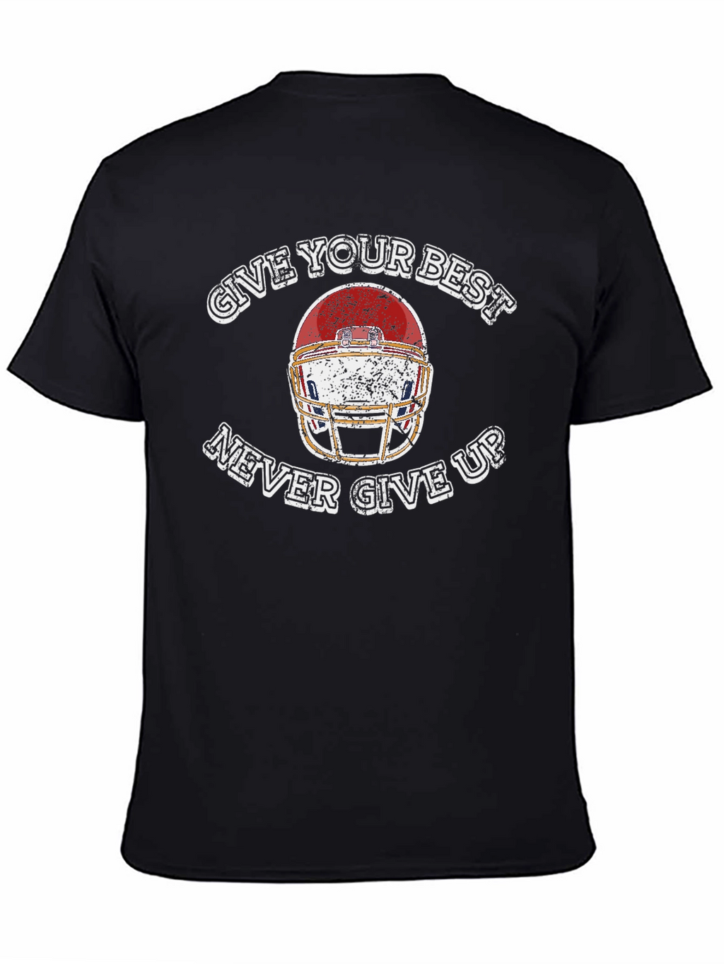 Motivational Football Helmet Graphic T-Shirt