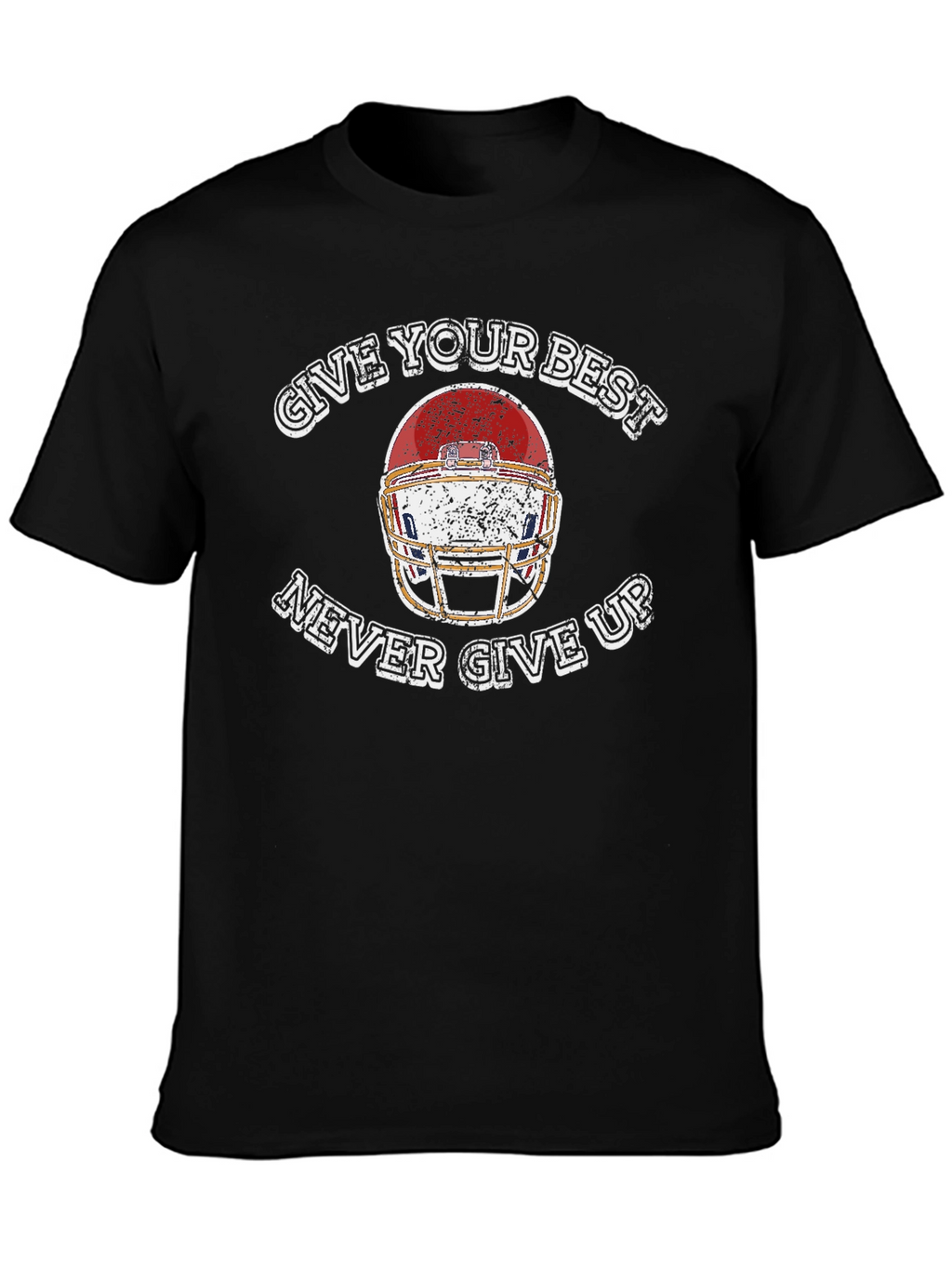 Motivational Football Helmet Graphic T-Shirt