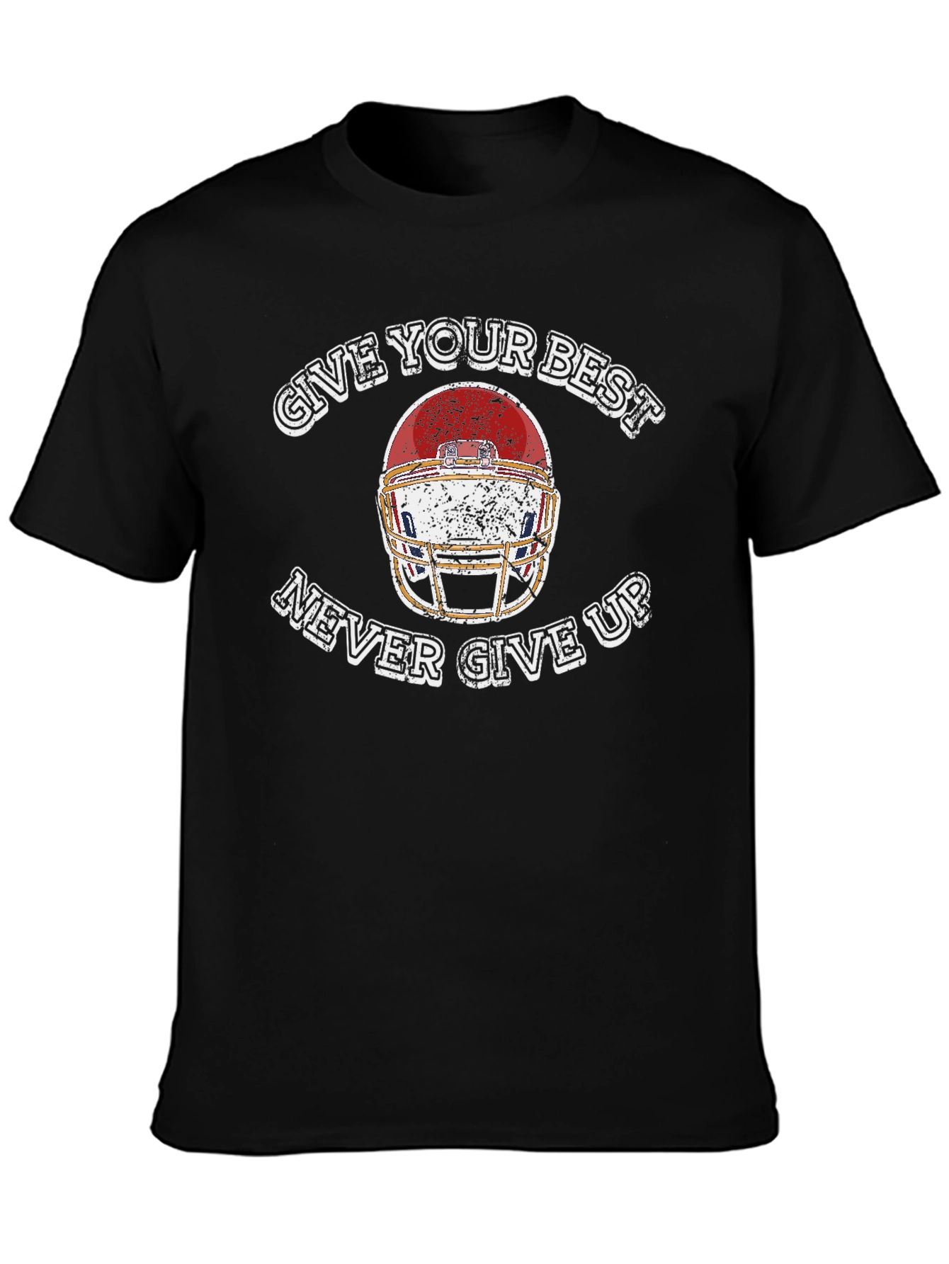 Motivational Football Helmet Graphic T-Shirt
