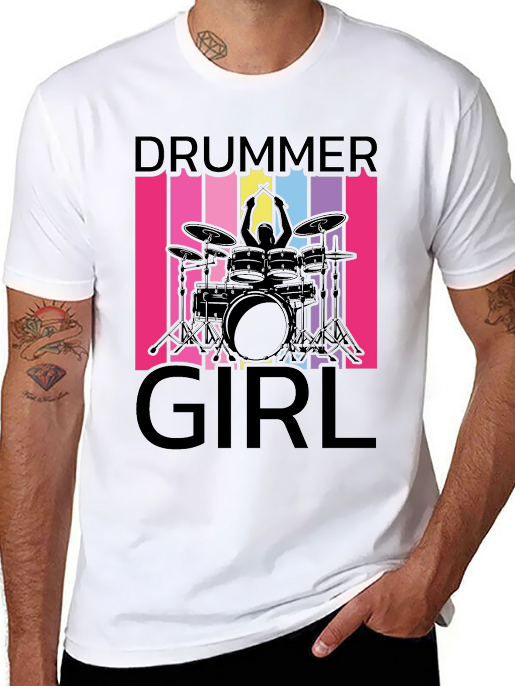 Drummer Girl T-Shirt - Music Lover Tee