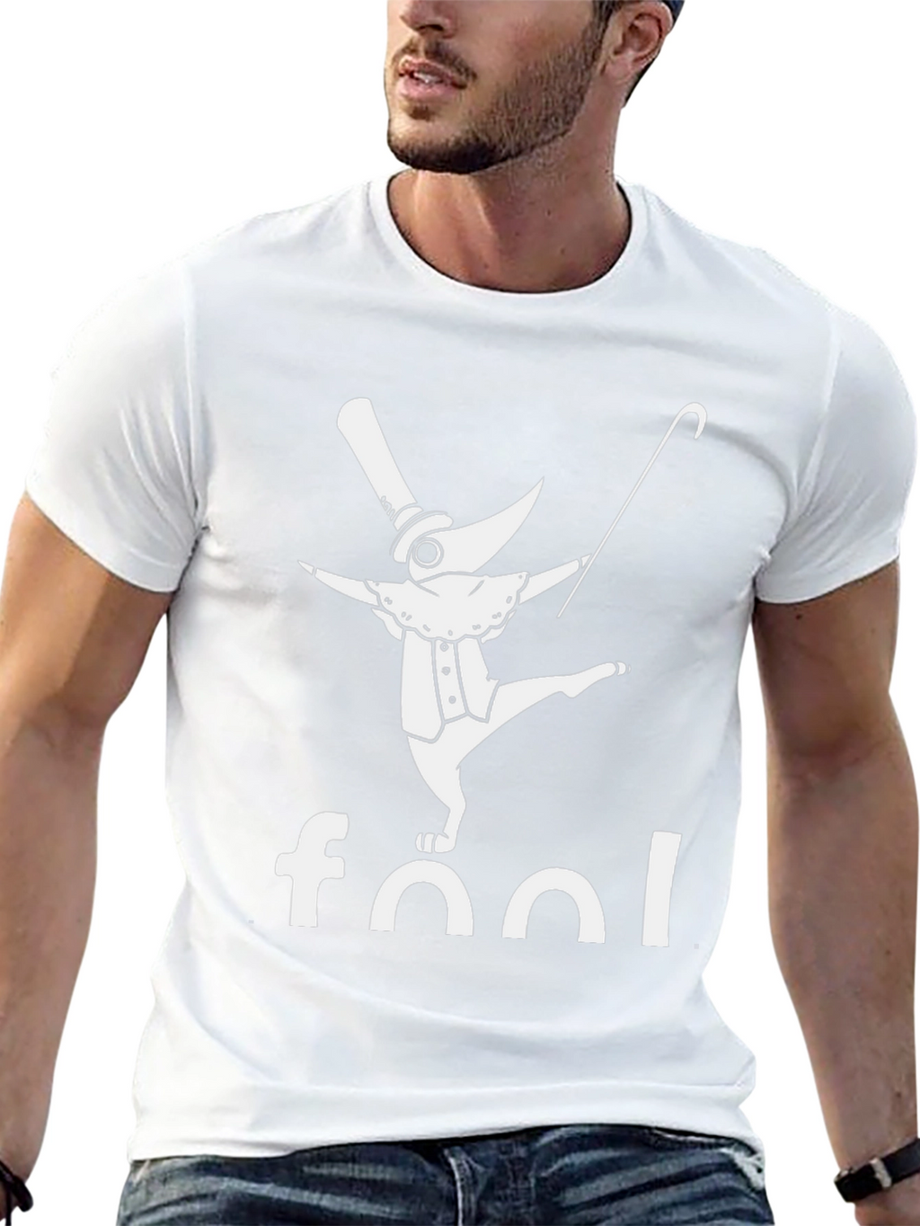 Fool Plague Doctor Black Graphic T-Shirt