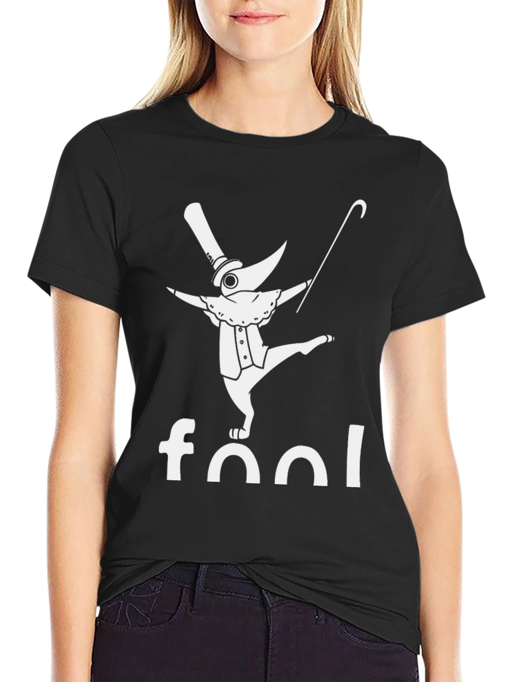 Fool Plague Doctor Black Graphic T-Shirt
