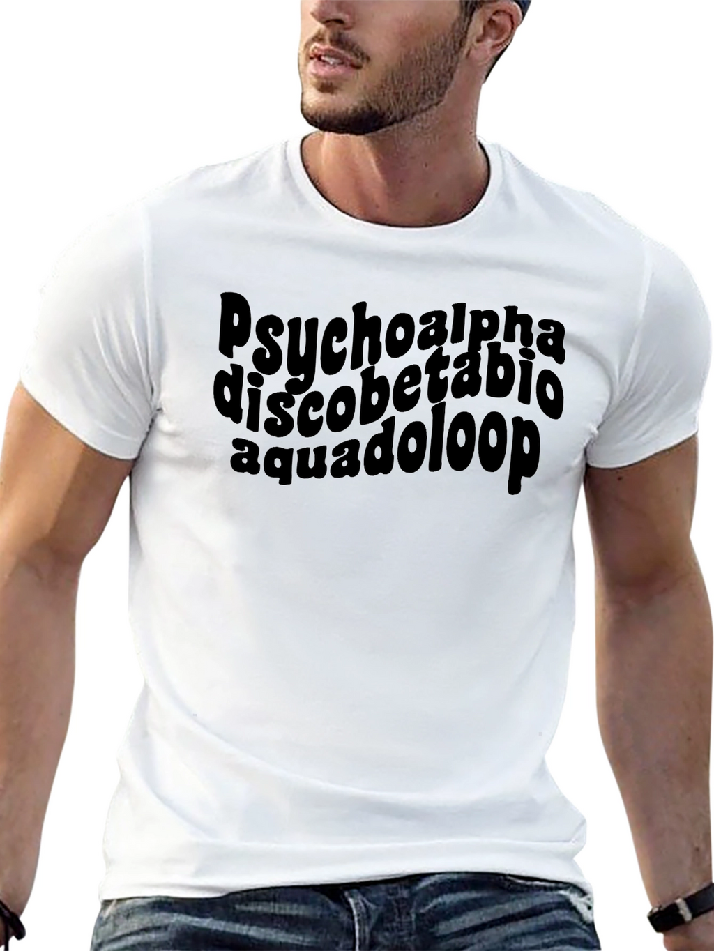 Psycho Alpha Black Graphic T-Shirt