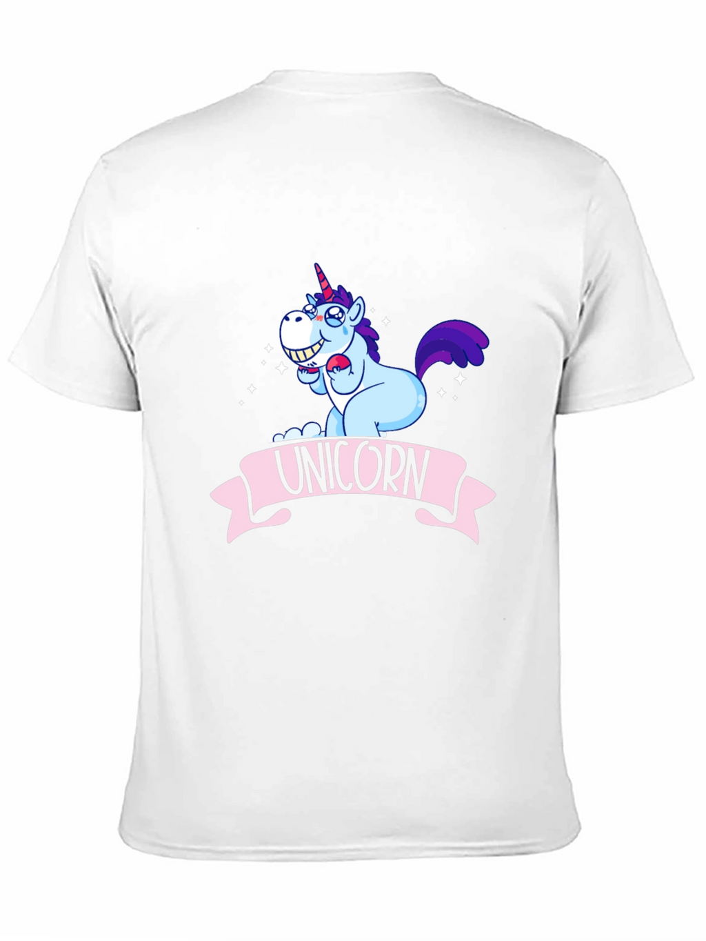 Unicorn Cartoon Graphic Black T-Shirt