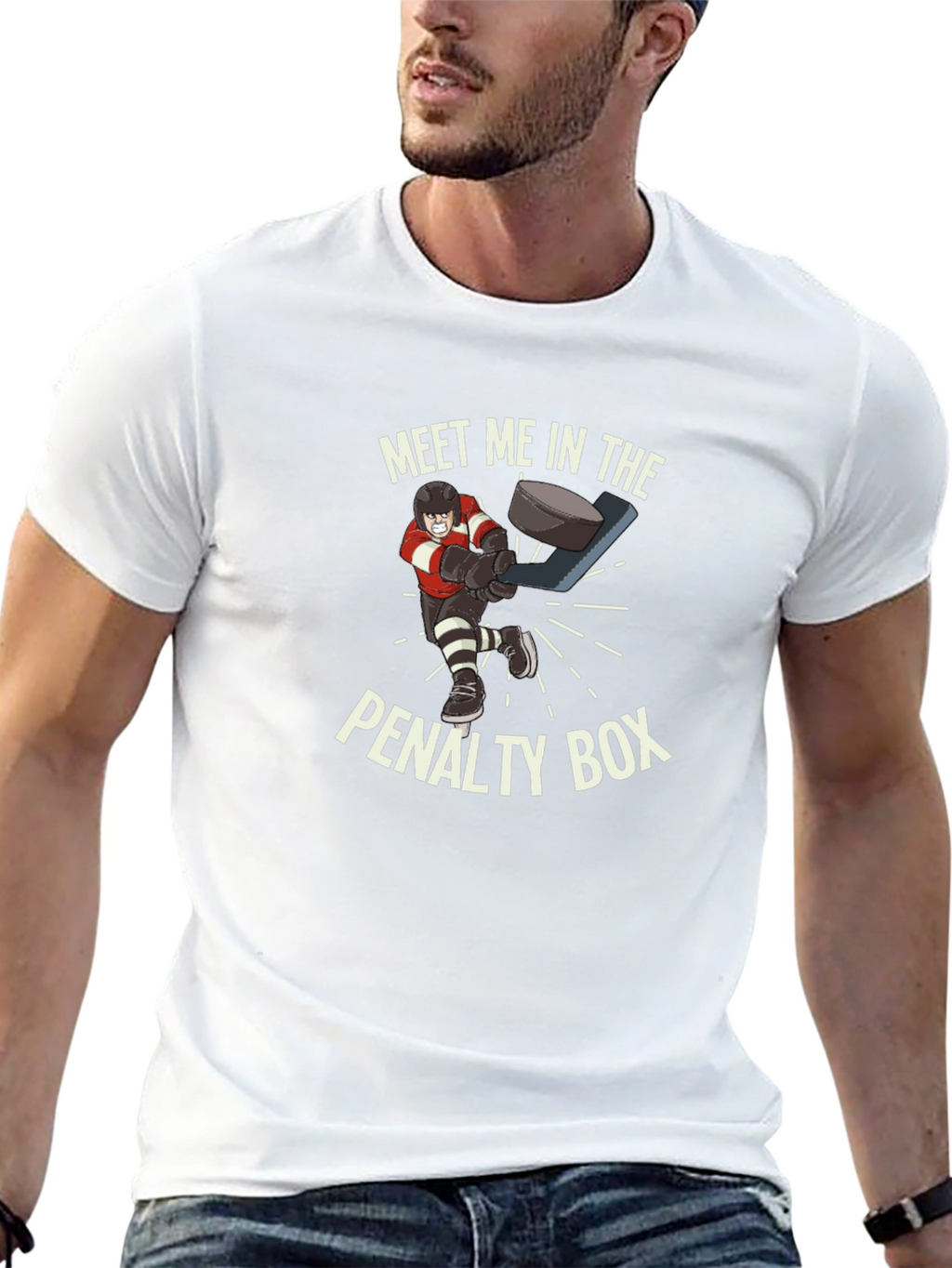 Penalty Box Hockey T-Shirt - Funny Graphic Tee