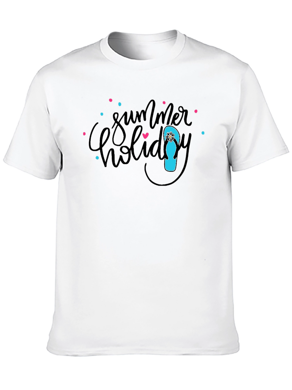Summer Holiday Graphic Black T-Shirt