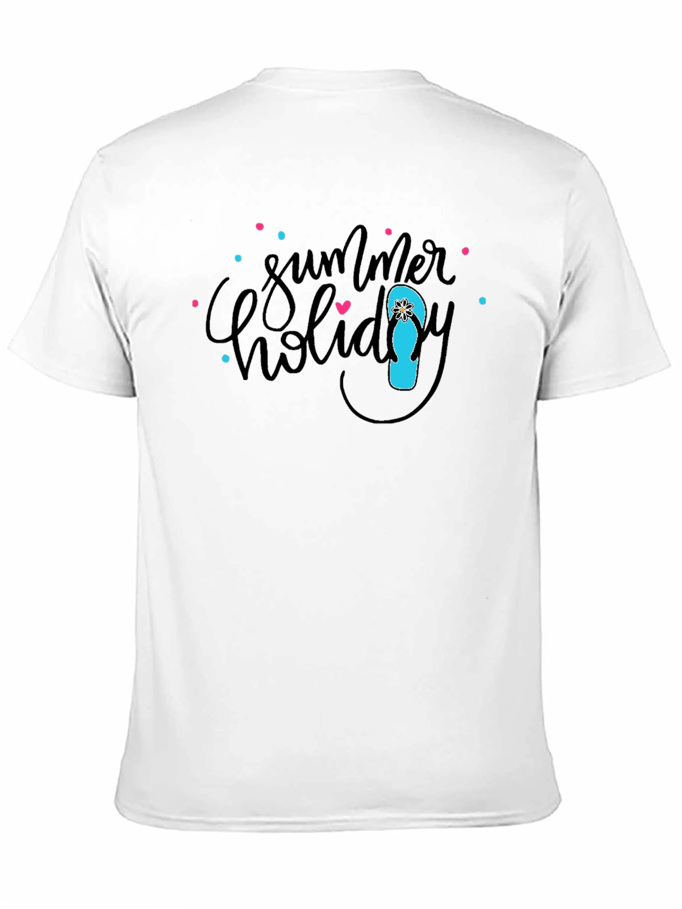 Summer Holiday Graphic Black T-Shirt