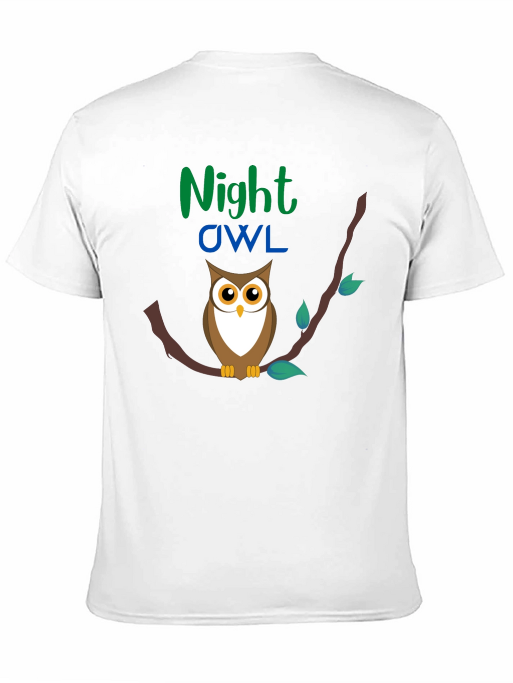 Night Owl Graphic Tee - Black Cotton T-Shirt