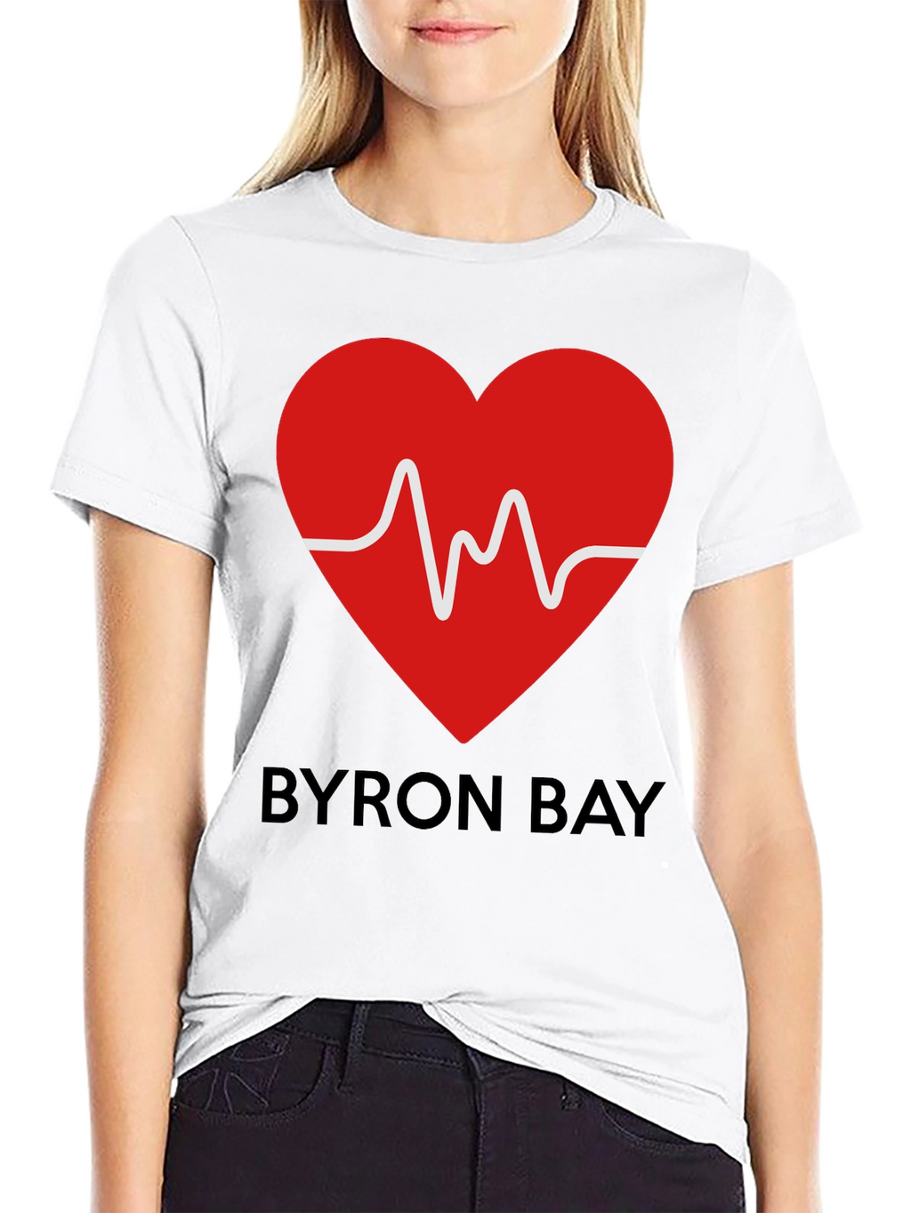Byron Bay Heartbeat Graphic Tee
