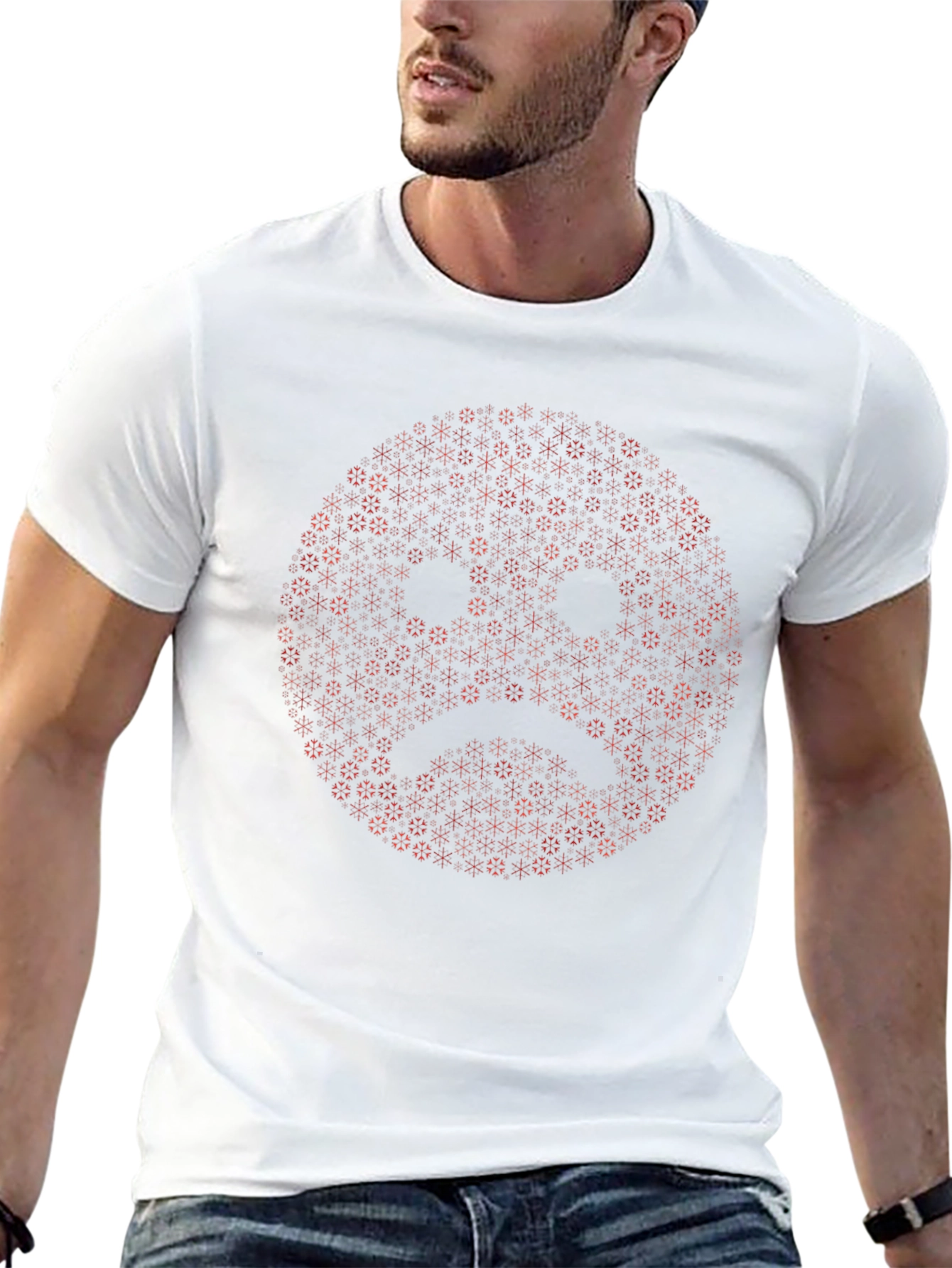 Sad Face Graphic Black T-Shirt - Express Yourself