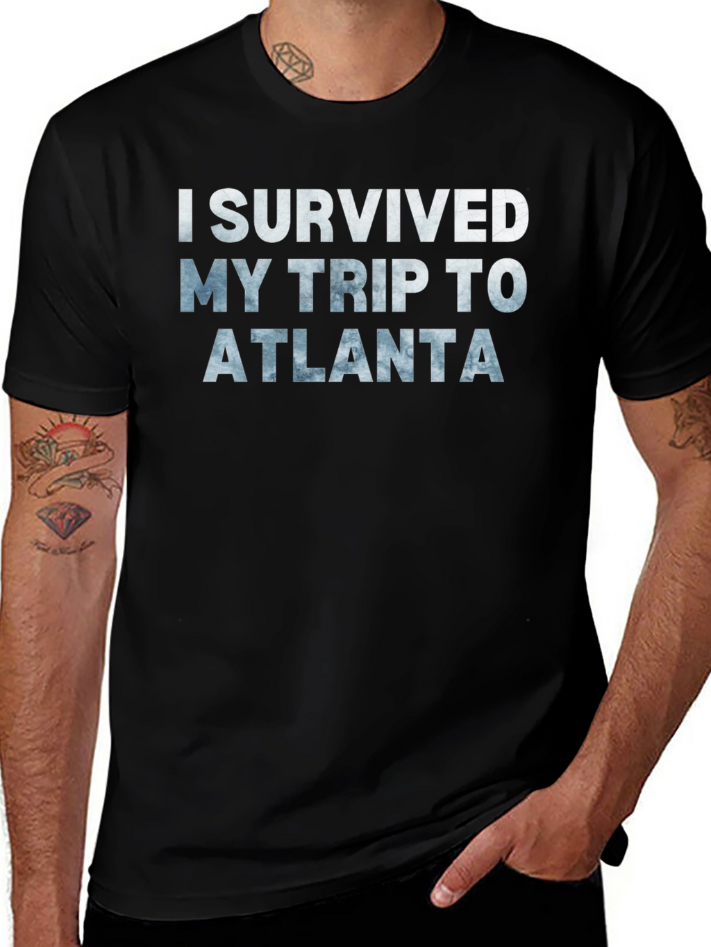 I Survived My Trip To Atlanta Black T-Shirt