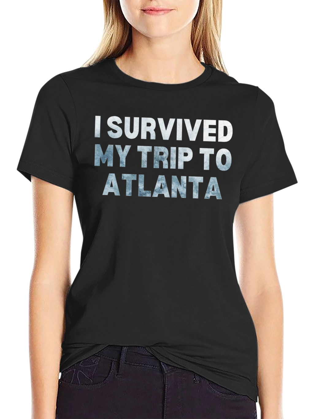 I Survived My Trip To Atlanta Black T-Shirt