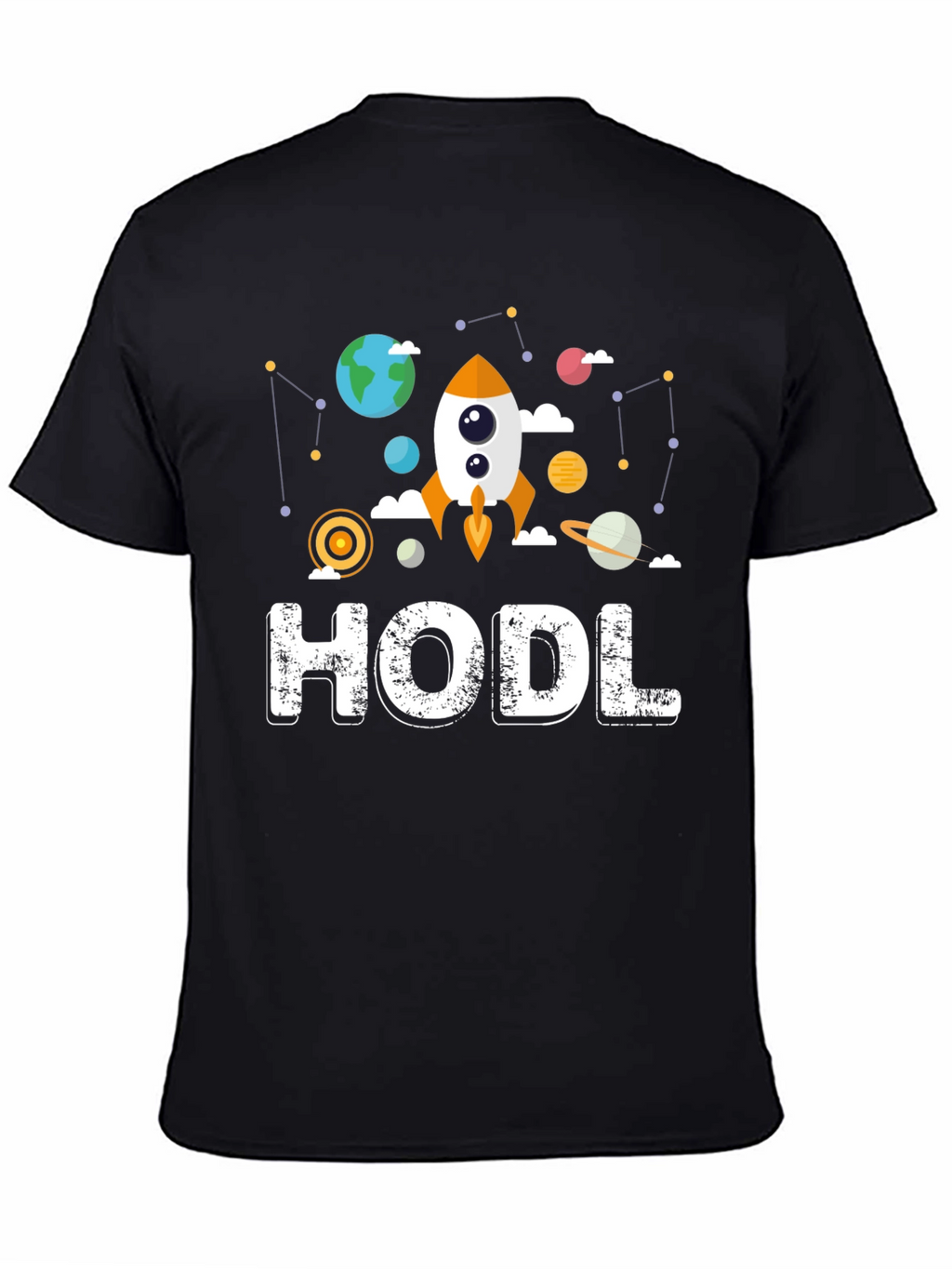 HODL Crypto Space Graphic T-Shirt