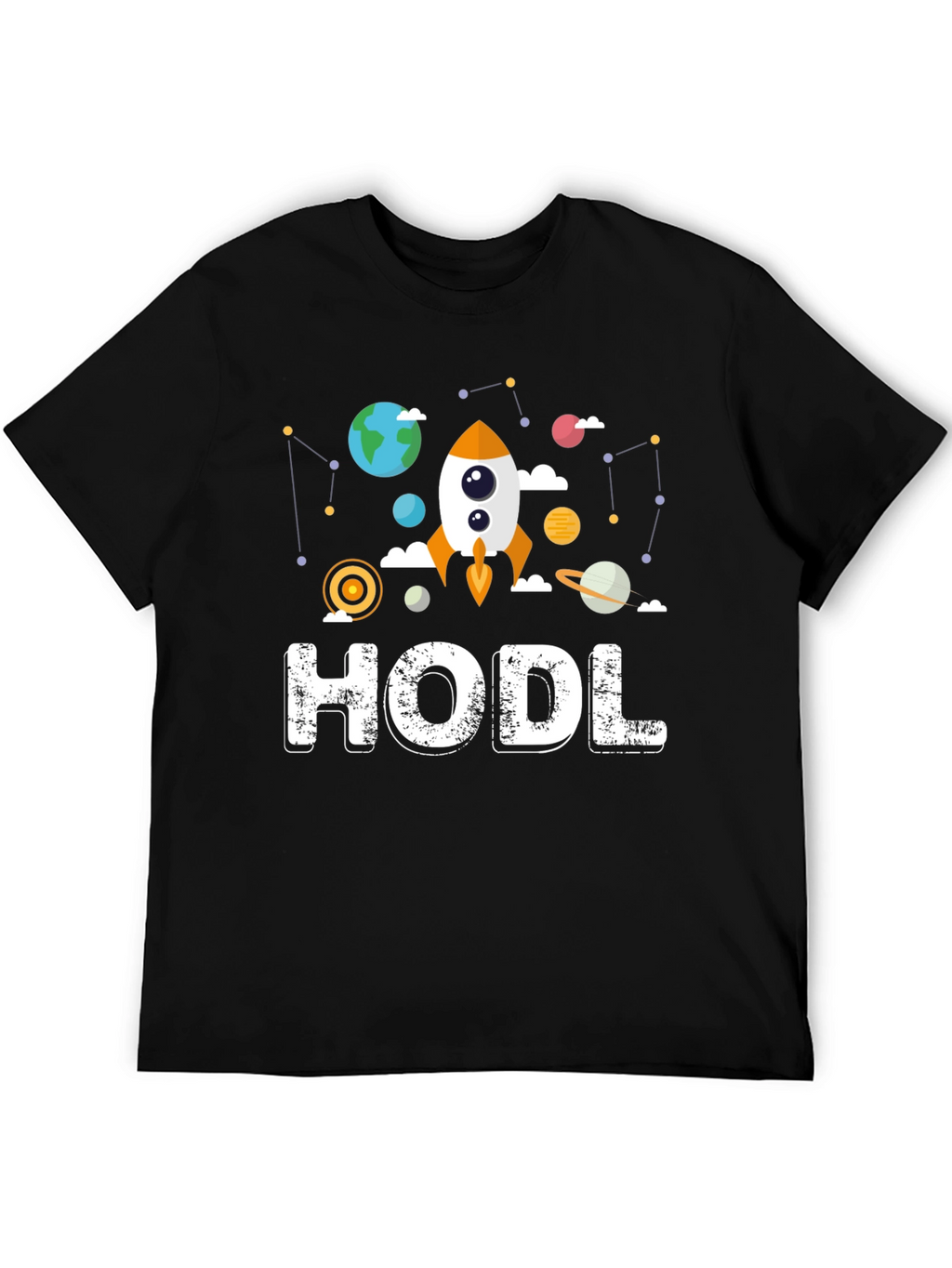 HODL Crypto Space Graphic T-Shirt