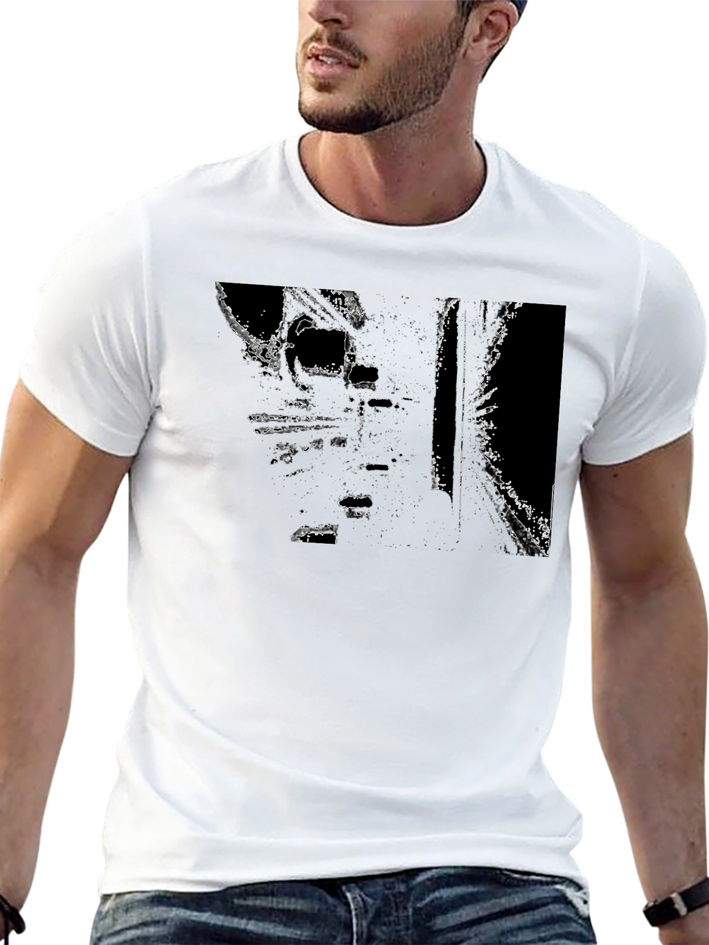 Modern Graphic Black T-Shirt