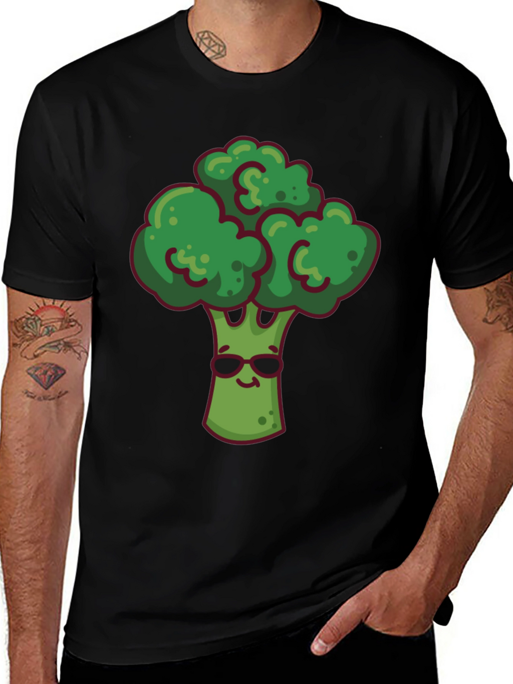 Cool Broccoli Graphic T-Shirt