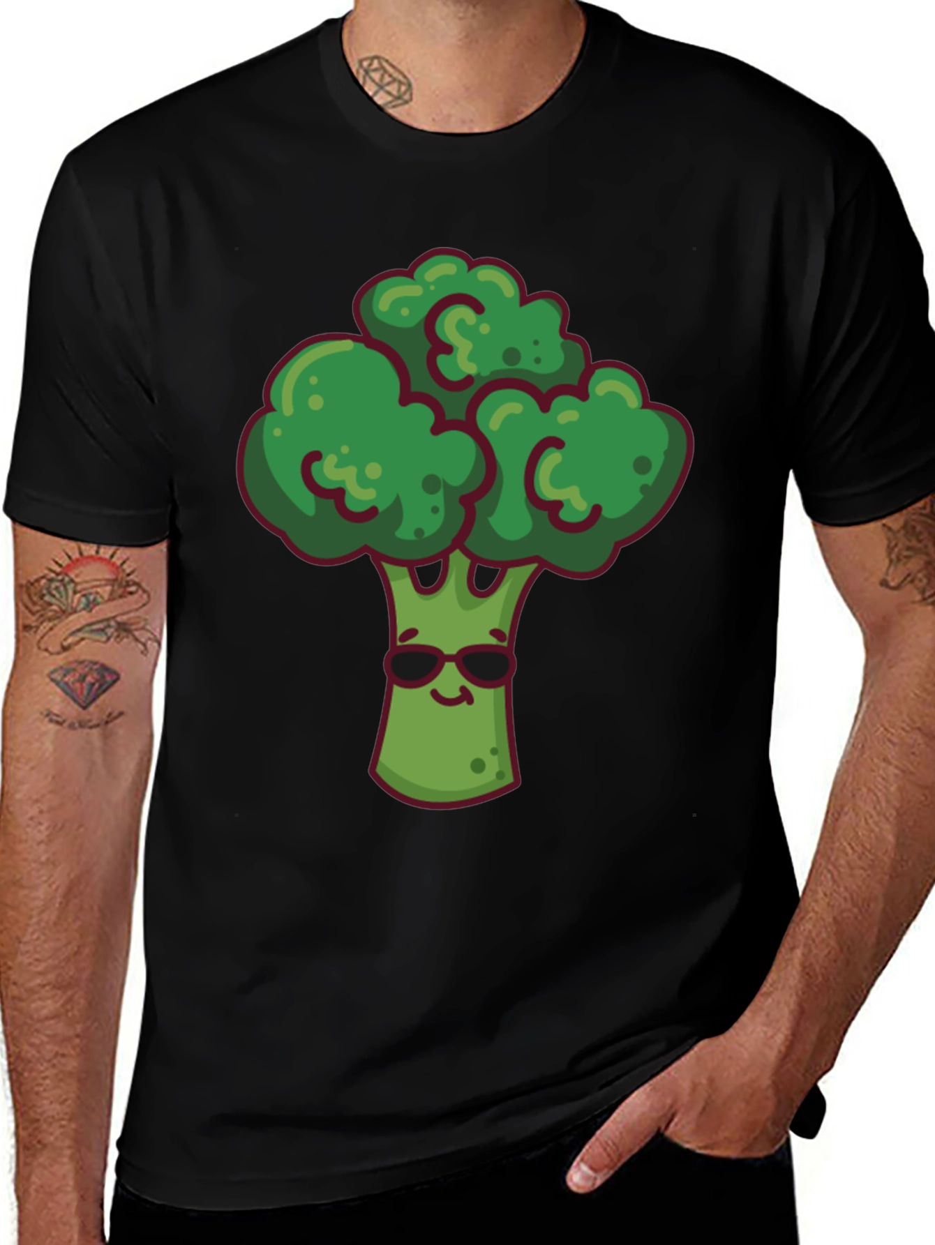 Cool Broccoli Graphic T-Shirt
