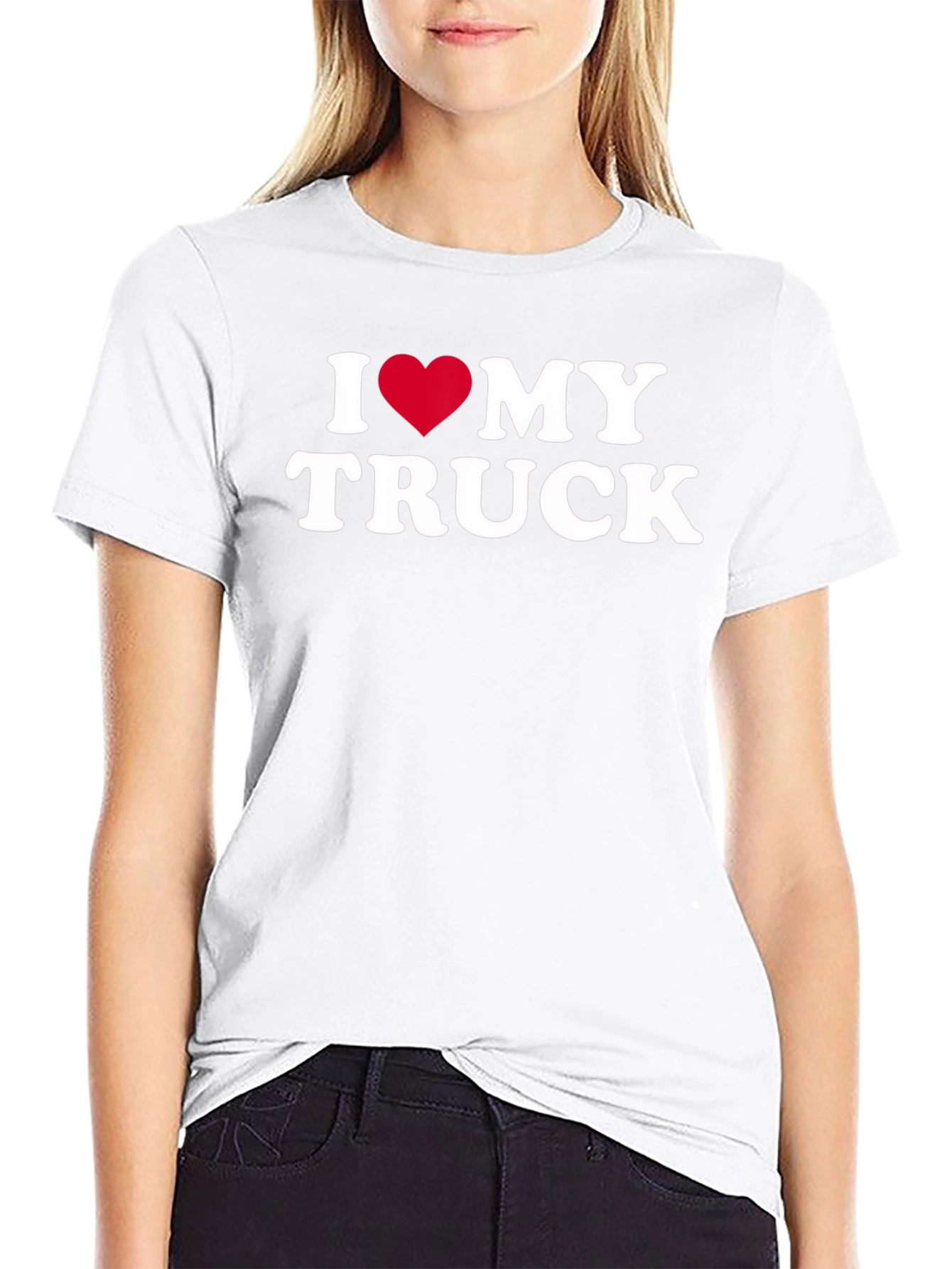 I Heart My Truck Black T-Shirt