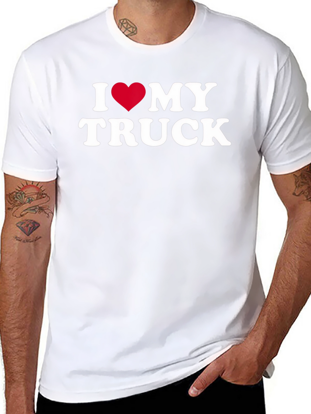I Heart My Truck Black T-Shirt