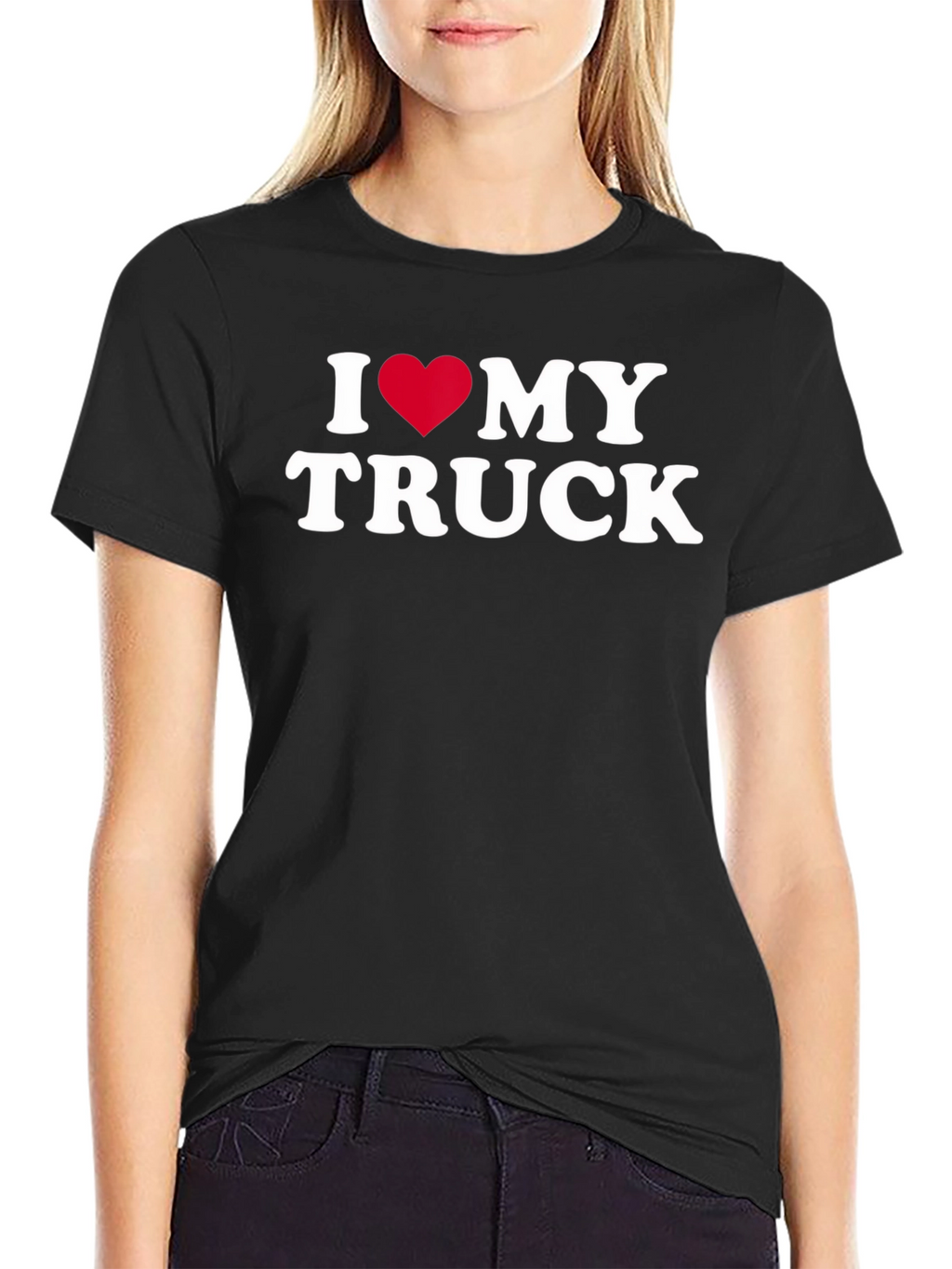 I Heart My Truck Black T-Shirt