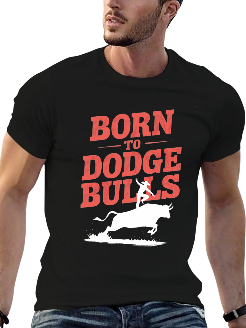 Born to Dodge Bulls Graphic T-Shirt