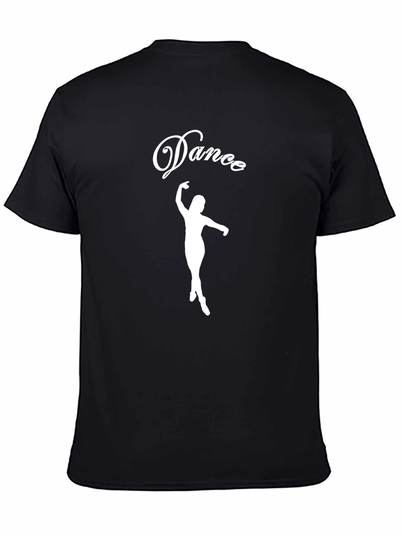 Dance Silhouette Graphic Tee - Black Cotton T-Shirt