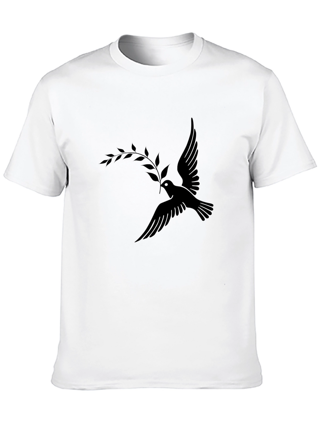 Peace Dove Graphic T-Shirt - Stylish Black Tee