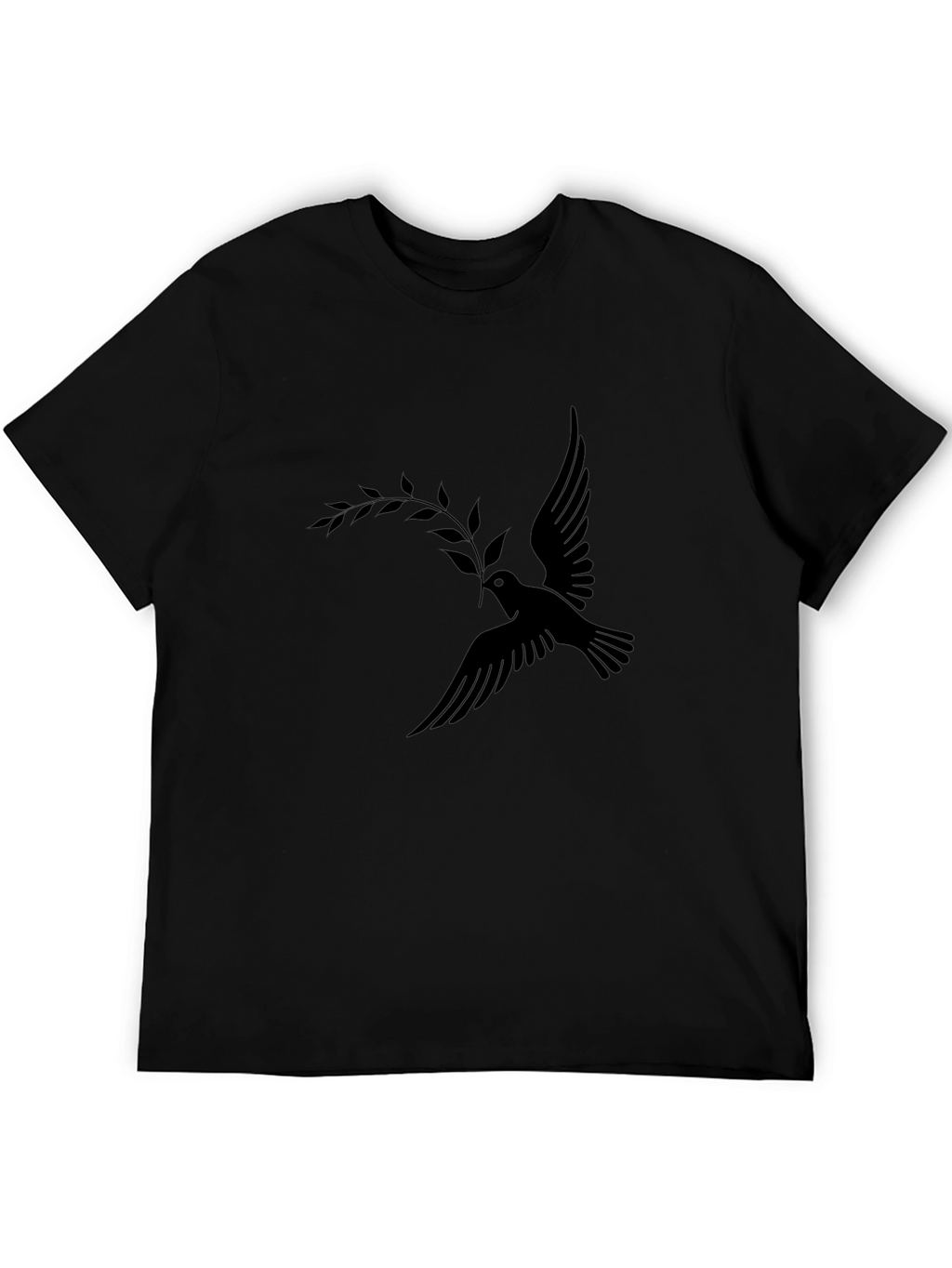 Peace Dove Graphic T-Shirt - Stylish Black Tee