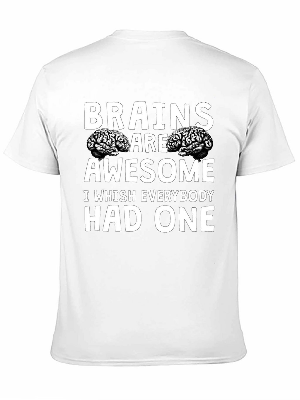 Brains Are Awesome Graphic Tee - Unisex Black T-Shirt
