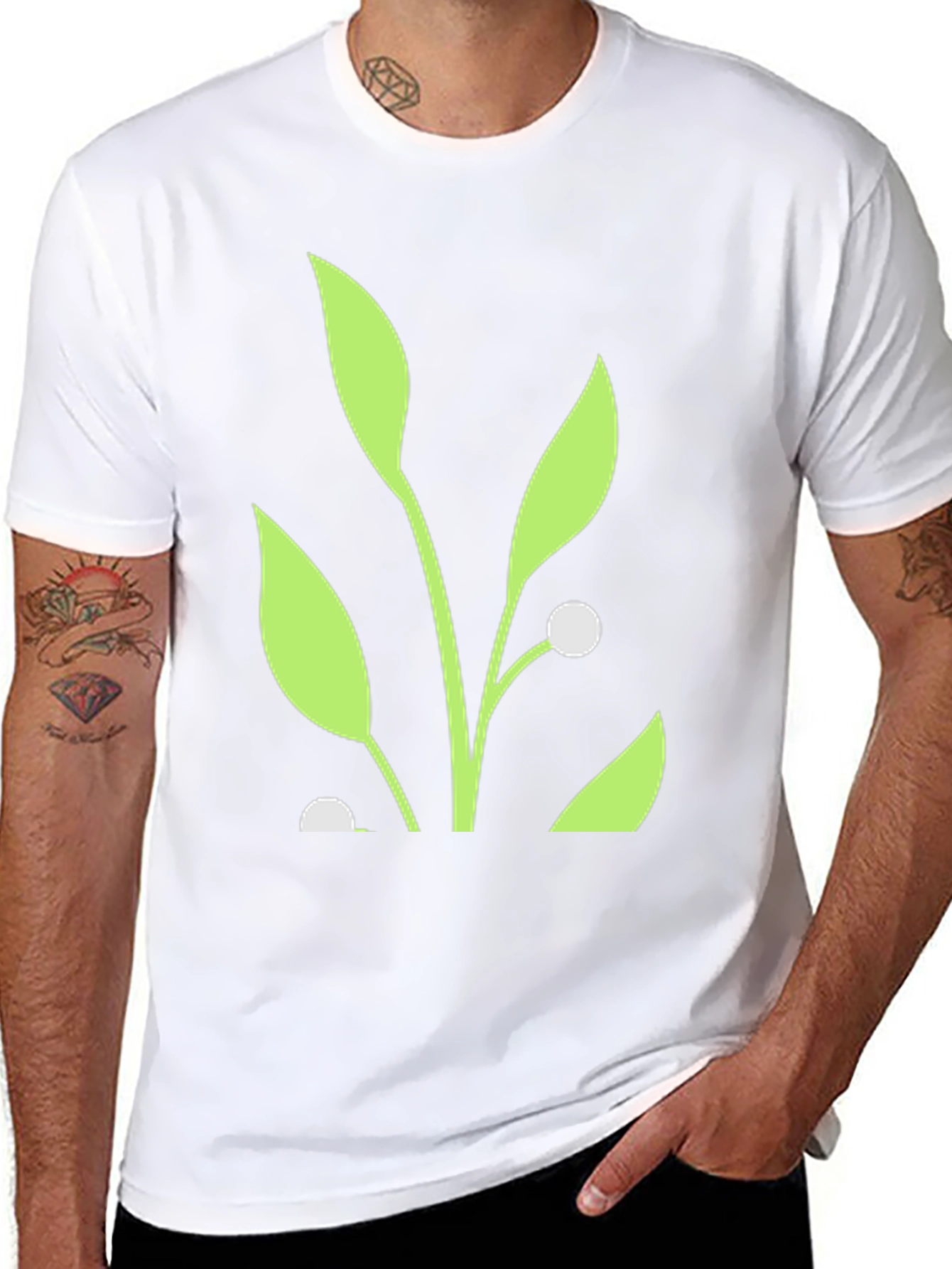 Nature Inspired Graphic Tee - Black Cotton Blend