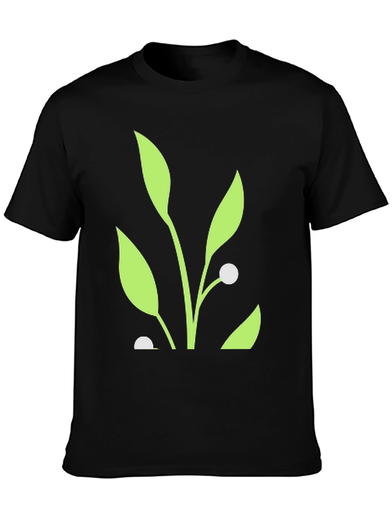 Nature Inspired Graphic Tee - Black Cotton Blend