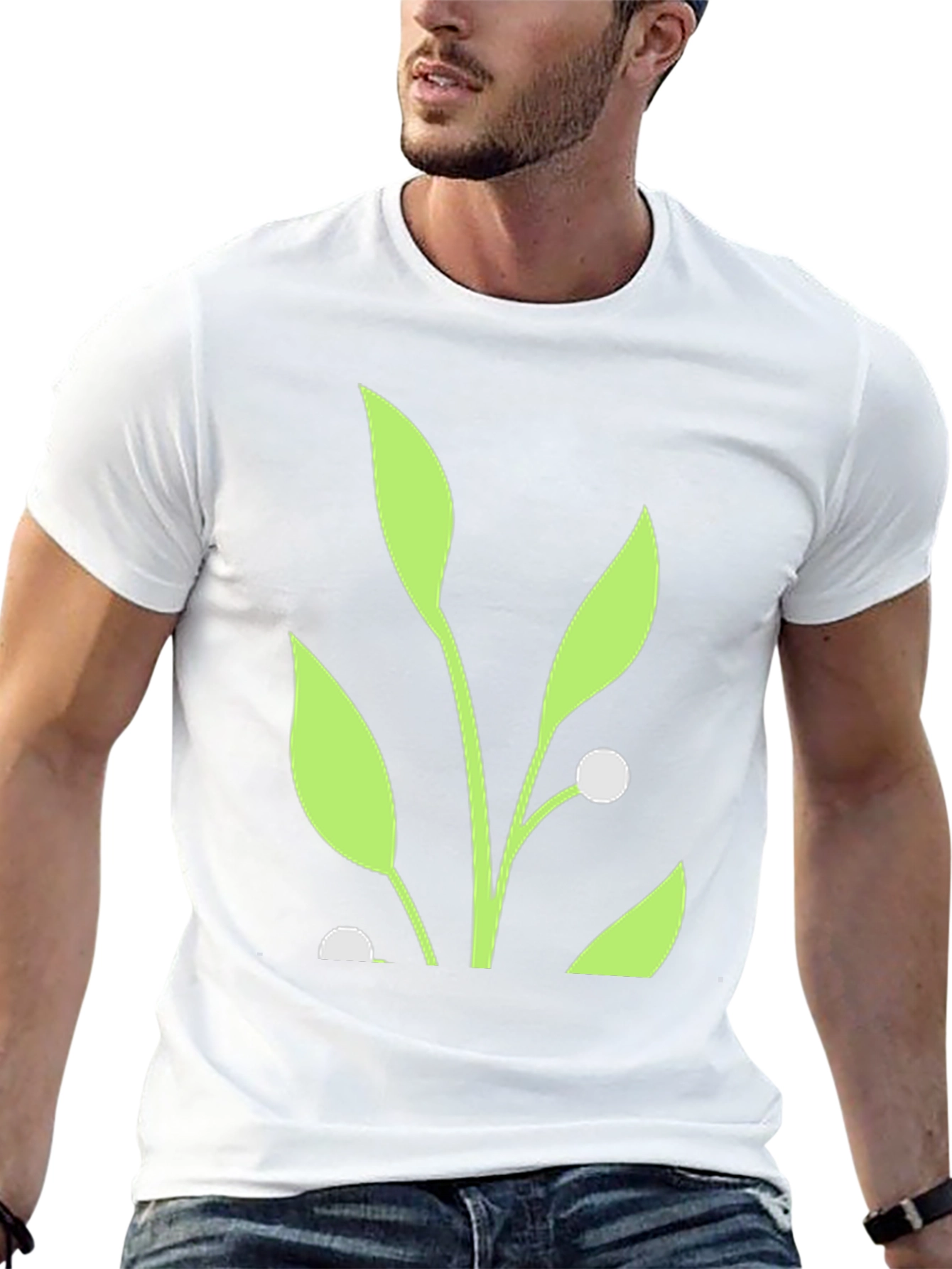 Nature Inspired Graphic Tee - Black Cotton Blend