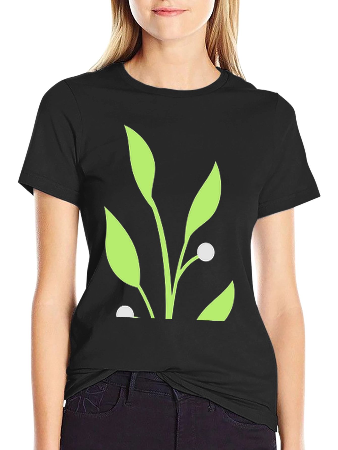 Nature Inspired Graphic Tee - Black Cotton Blend