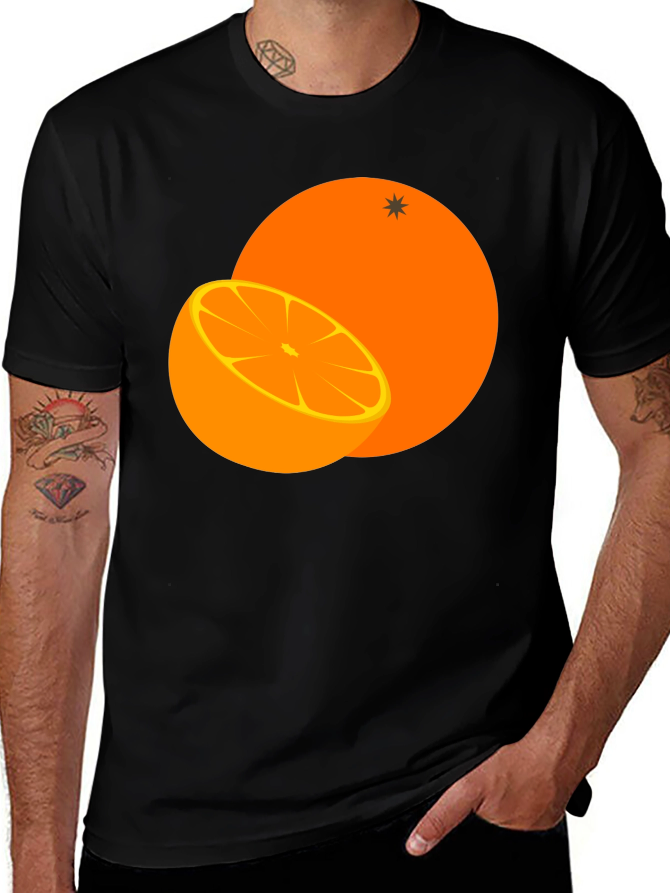 Orange Graphic Tee - Fresh & Fruity