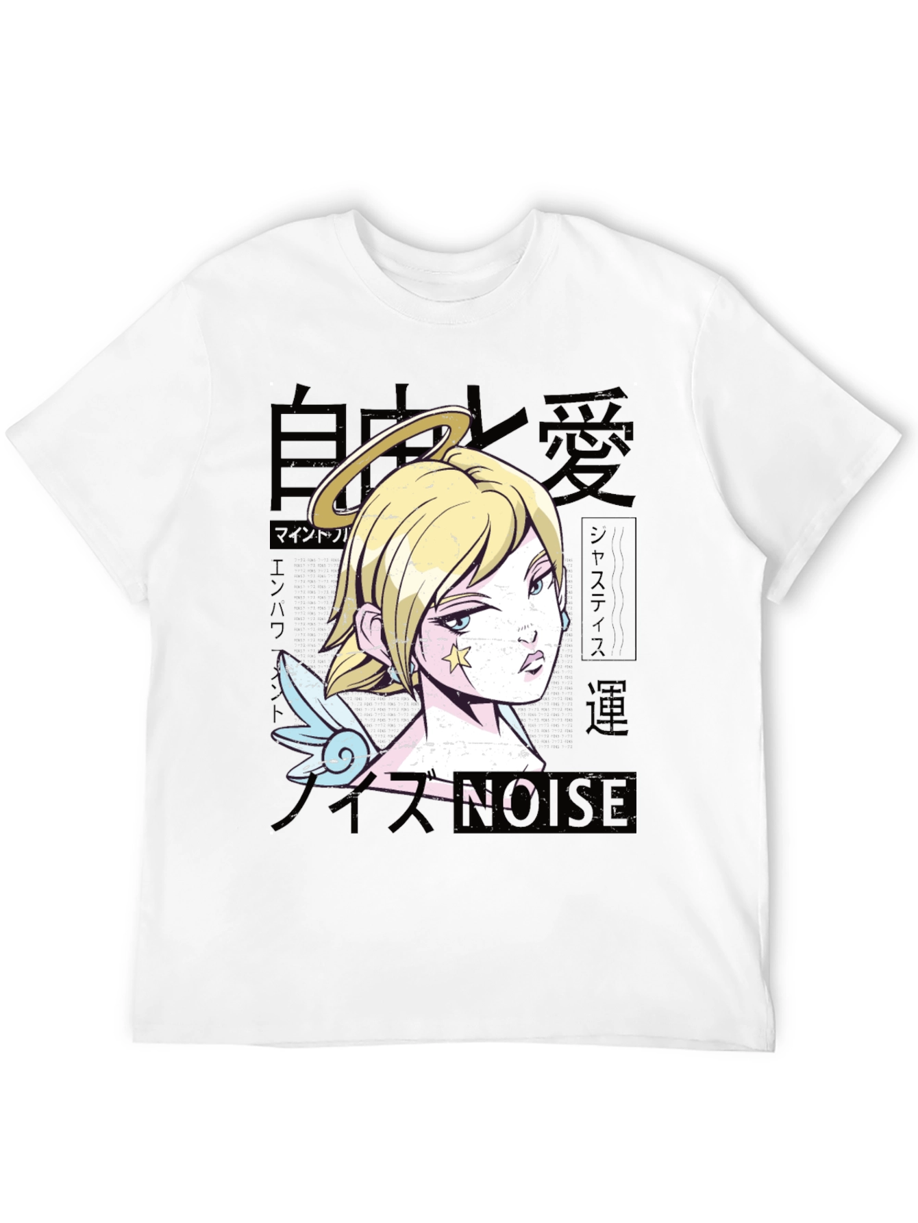 Anime Angel Graphic Black T-Shirt